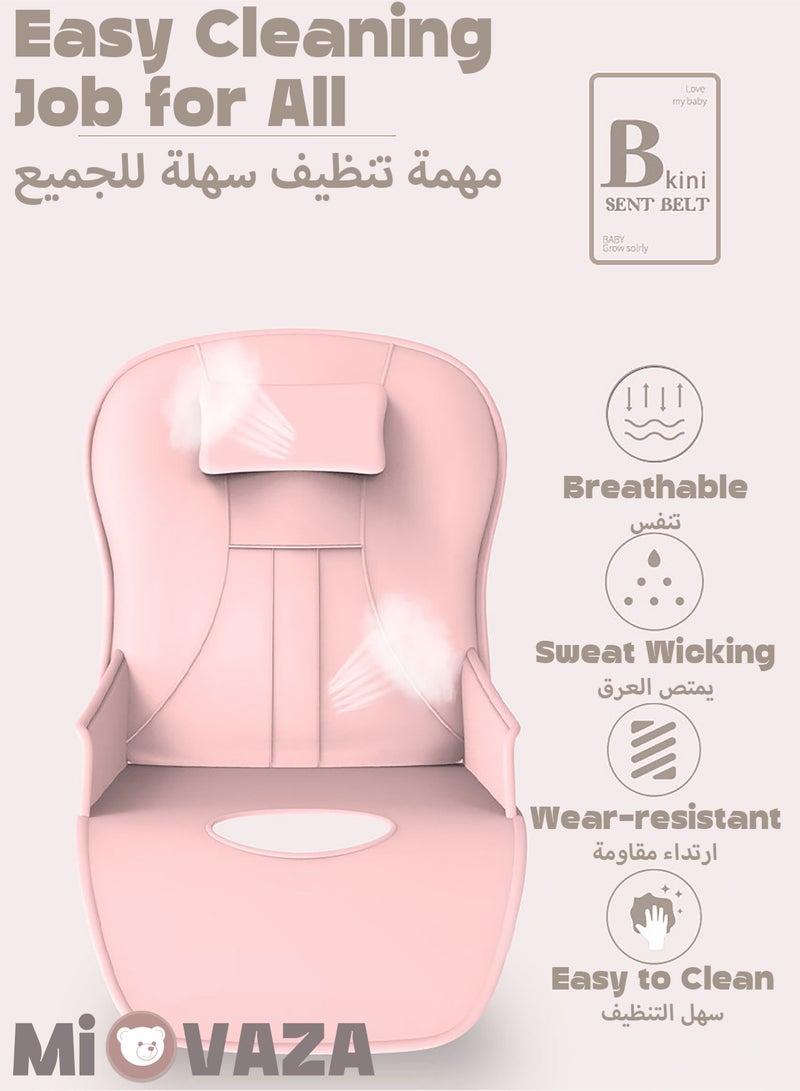 Mi VAZA 3 In 1 High Chairs For Babies And Toddlers, Convertible High Chair, Versatile, Easy Clean And Space Saver High Chair, Baby High Chair With Foot Rest And Adjustable Tray For Travel - Pink - Image 3