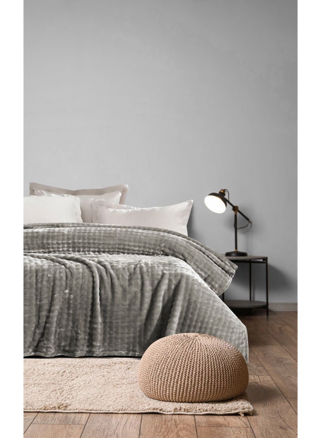 مورانو بطانية لوش - بطانية مكونة من طبقة واحدة - مقاس 220 × 240 سم - الوزن 2.000 كجم - 100% بوليستر - تصميم ثلاثي الأبعاد - Image 1