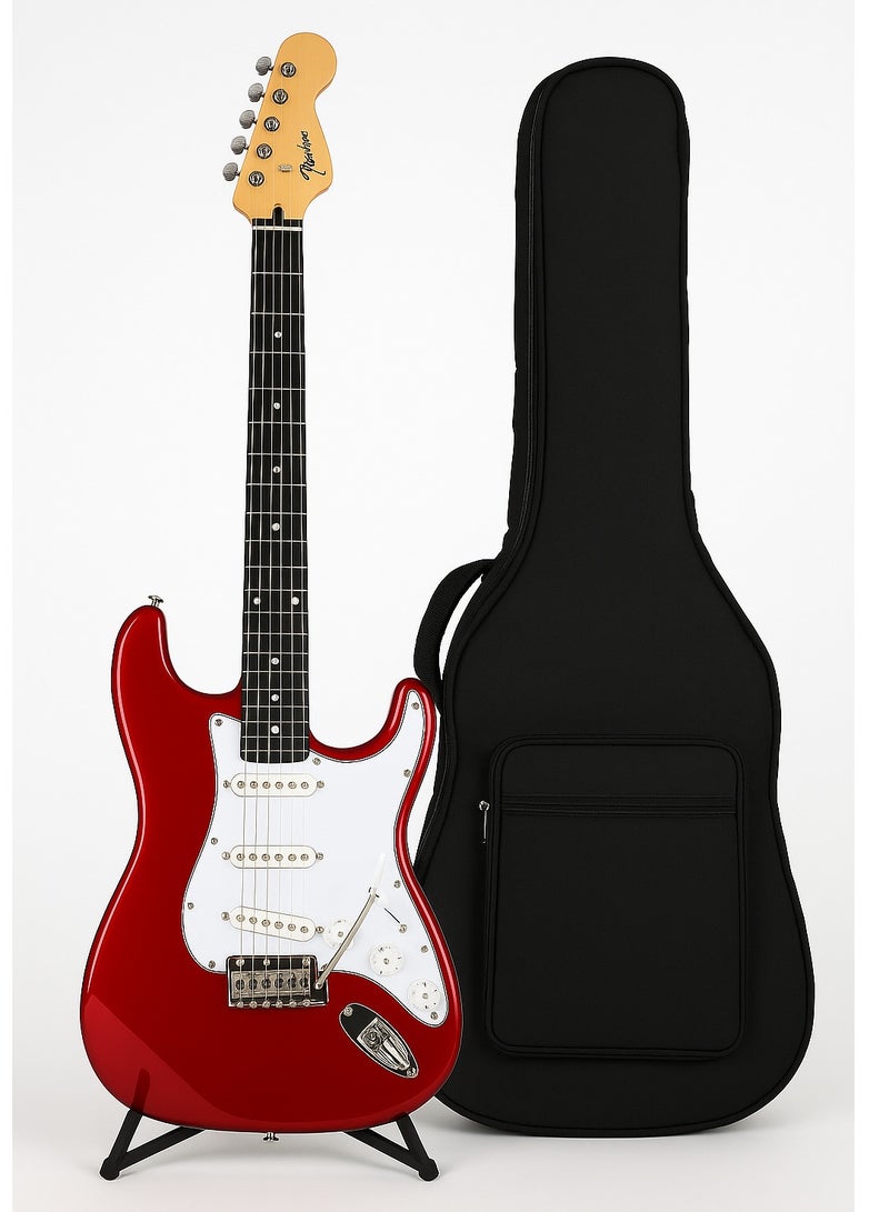 Megarya Megarya Pacifica 40-Inch Full-Size Electric Guitar in Metallic Red – Powerful sound, sleek design, perfect for beginners and professionals  - Image 1
