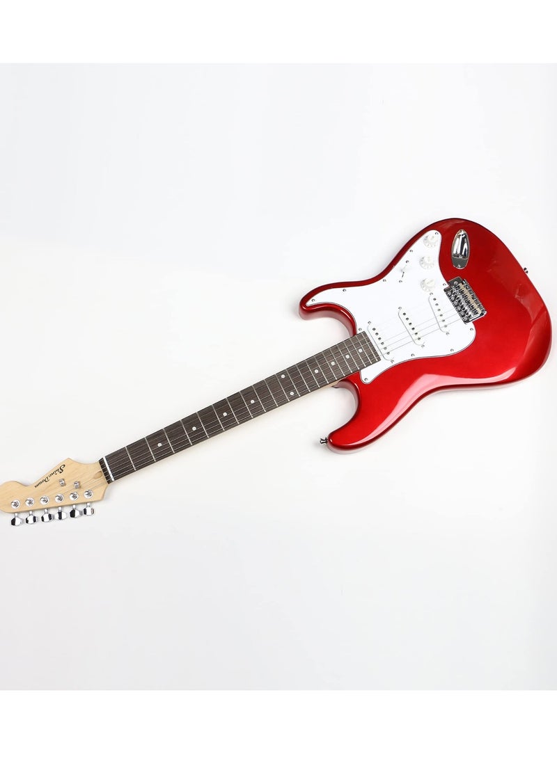 Megarya Megarya Pacifica 40-Inch Full-Size Electric Guitar in Metallic Red – Powerful sound, sleek design, perfect for beginners and professionals  - Image 5