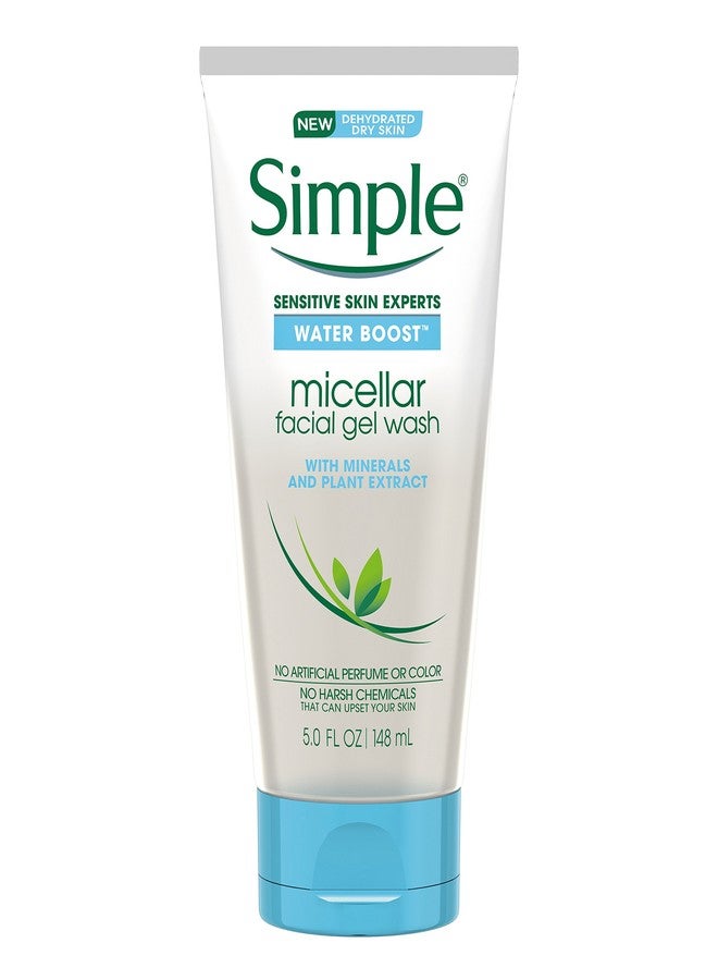 Simple Water Boost Micellar Facial Gel Wash for Sensitive Skin, 5 Ounce (Pack of 3) - Image 1
