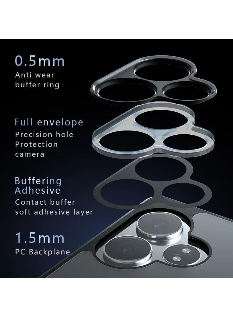 عام حافظة متوافقة مع Realme GT 6، مصنوعة من مادة PC شفافة غير لامعة، حافظة مقاومة للصدمات مع حافة TPU مقاومة للسقوط، مقاومة للبصمات، ومزودة بوسادة هوائية مقاومة للصدمات. - Image 3