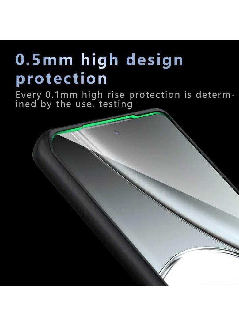 عام حافظة متوافقة مع Realme GT 6، مصنوعة من مادة PC شفافة غير لامعة، حافظة مقاومة للصدمات مع حافة TPU مقاومة للسقوط، مقاومة للبصمات، ومزودة بوسادة هوائية مقاومة للصدمات. - Image 5