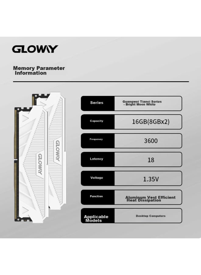 Gloway 16gb Kit, Ddr4 3600, Desktop Memory Module, Tianche Series - Image 3