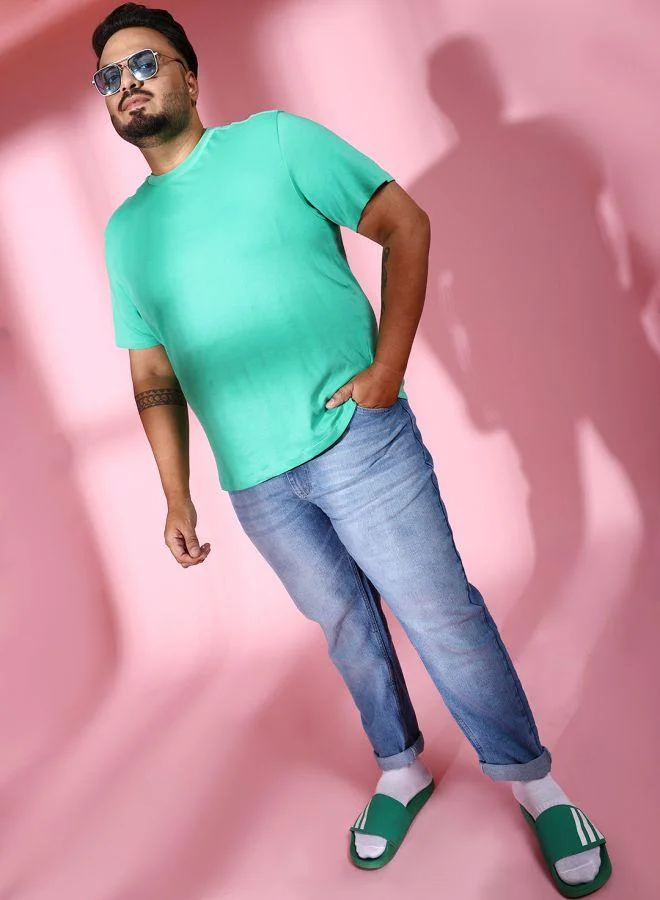 HARDSODA Men Plus Size Slim Fit Solid Mid-Rise Stretchable Jeans