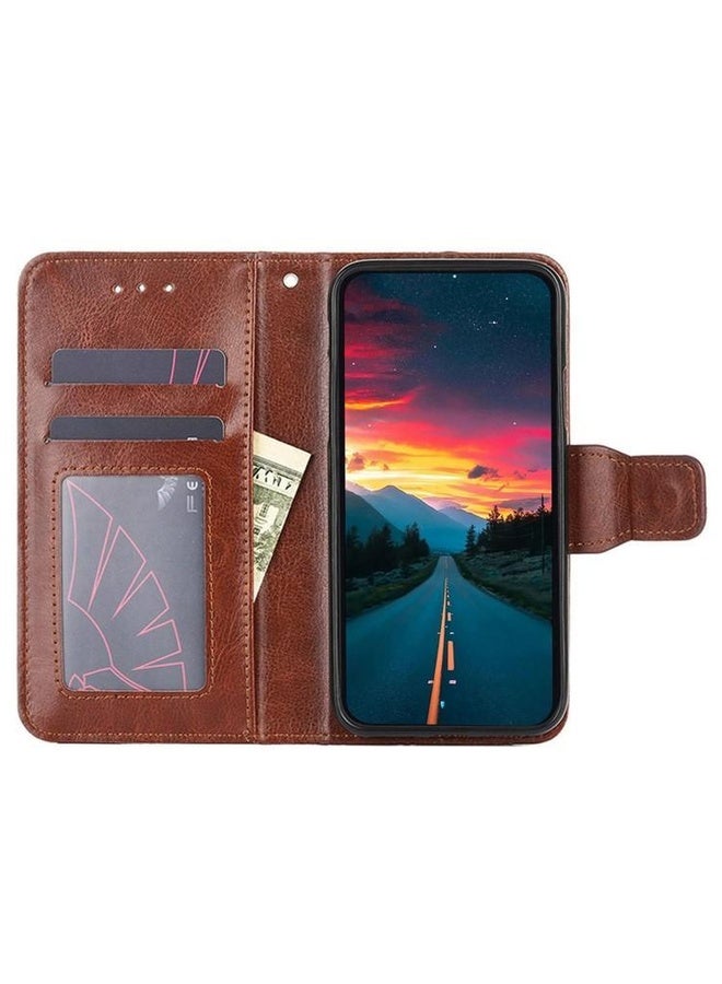HuHa Case Cover For Xiaomi 15 Ultra Crystal Texture Leather Phone Case(Brown) - Image 3