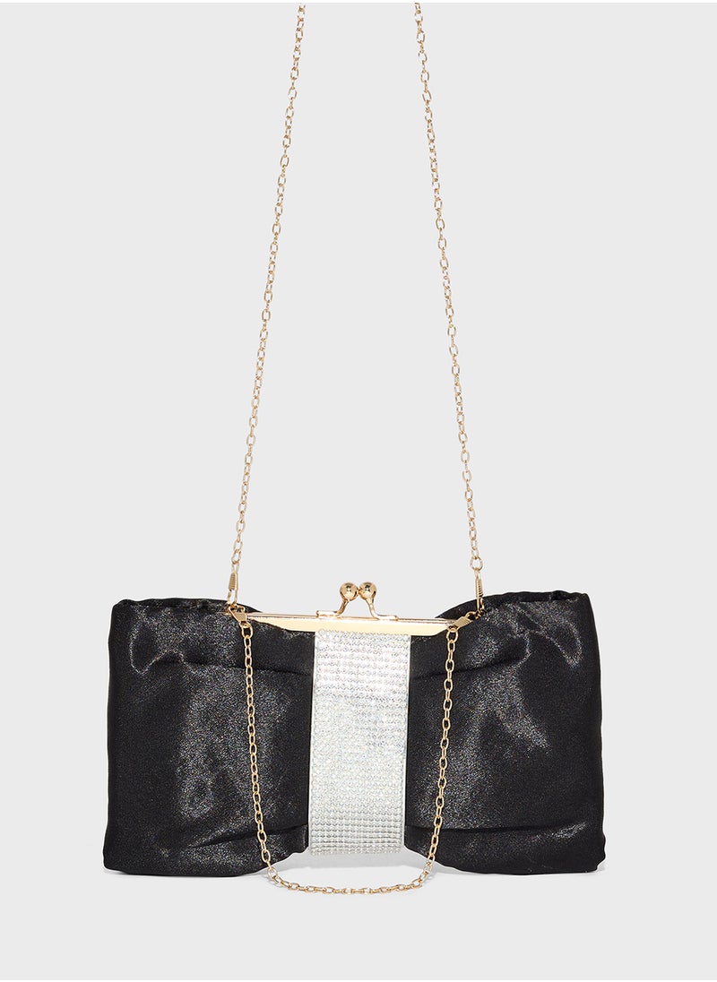 Ella Limited Edition Diamante Bow Clutch Bag  - Image 1