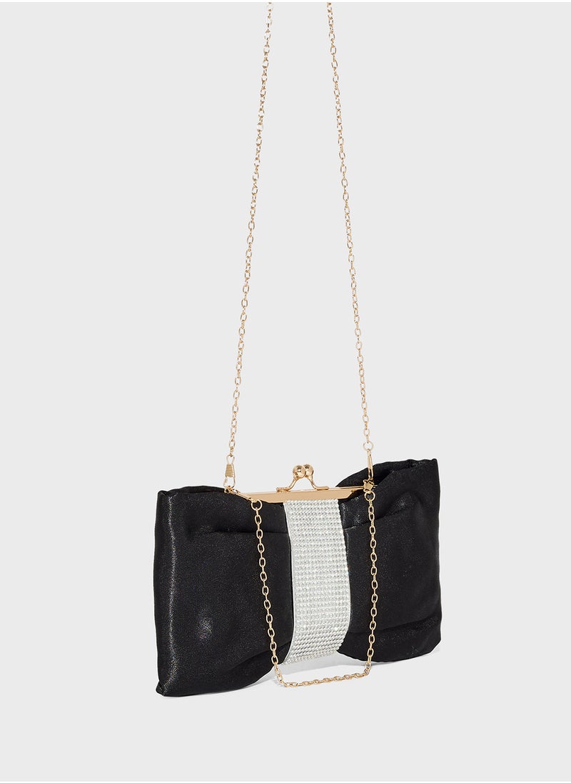 Ella Limited Edition Diamante Bow Clutch Bag  - Image 3