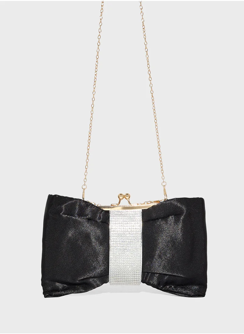 Ella Limited Edition Diamante Bow Clutch Bag