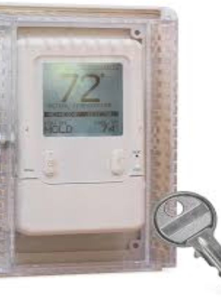 KNP - KNP  AC Thermostat Cover with Lock BTG-RK is a protective enclosure designed to safeguard thermostats from tampering accidental adjustments and unauthorized use. - Image 1