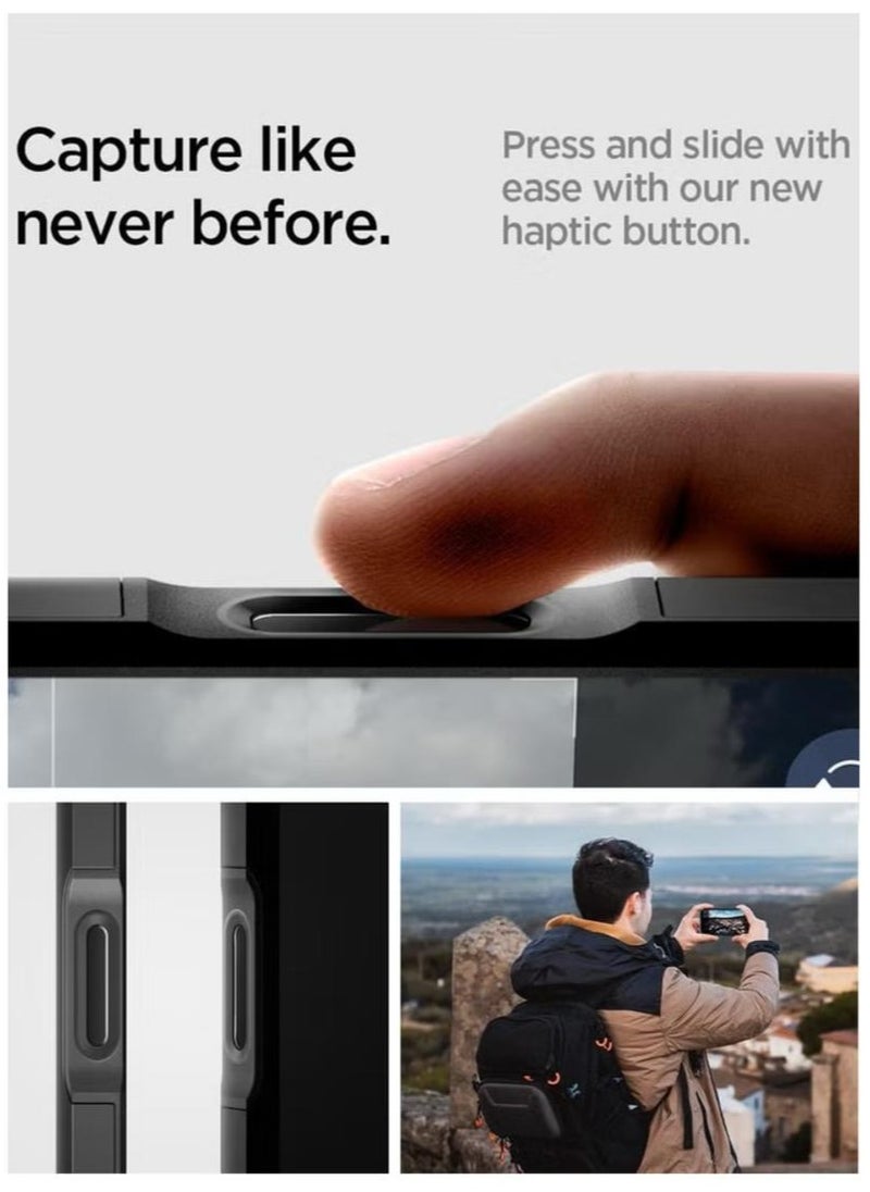 سبايجن - جراب Tough Armor T (Ai) MagFit AI لهاتف iPhone 16 Pro MAX [زر التحكم في الكاميرا] MagSafe مع حامل - أسود - Image 1