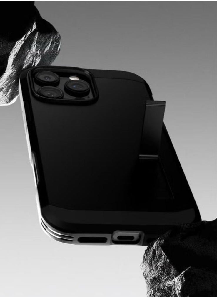 سبايجن - جراب Tough Armor T (Ai) MagFit AI لهاتف iPhone 16 Pro MAX [زر التحكم في الكاميرا] MagSafe مع حامل - أسود - Image 1