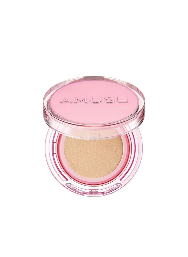 Amuse كريم أساس نباتي من Dew Power Vegan Cushion 02 Healthy؛ كريم أساس نباتي من Vegan Cushion؛ كريم أساس لتغطية البشرة، كريم جمالي نظيف، للبشرة الجافة والحساسة - Image 1