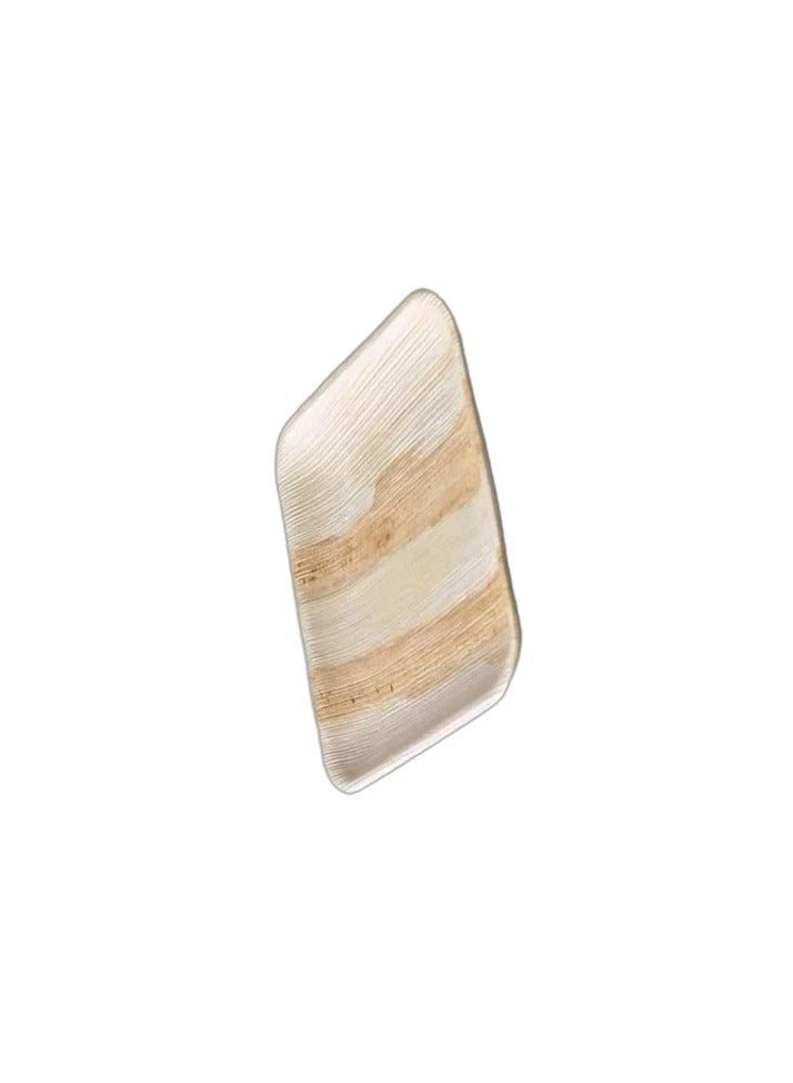 ARECA Piya's Planet Areca Leaf 8 Inch Square Plates Pack of 25,100% Compostable, Disposable Eco-Friendly Biodegradable Like Bamboo Wood Plates, Party, Wedding, Event Plates Microwave & Oven Safe - Image 3