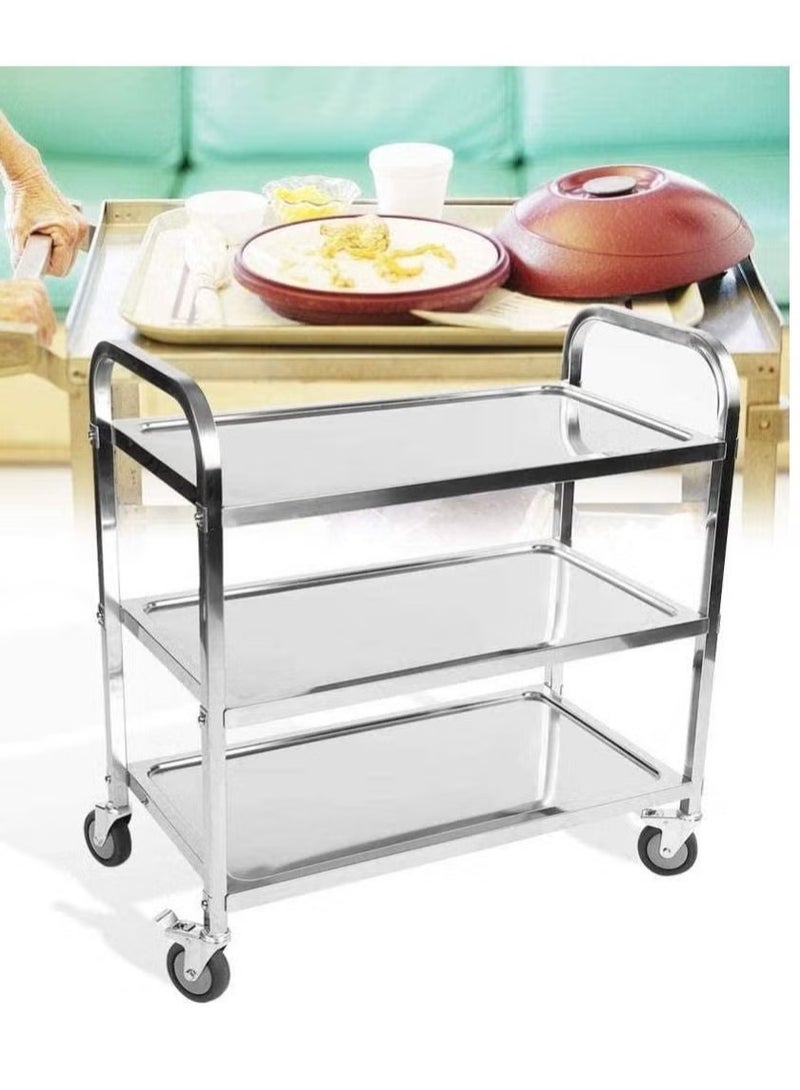 إكسترا عربة تقديم طعام من 3 طبقات استنلس استيل - Image 3