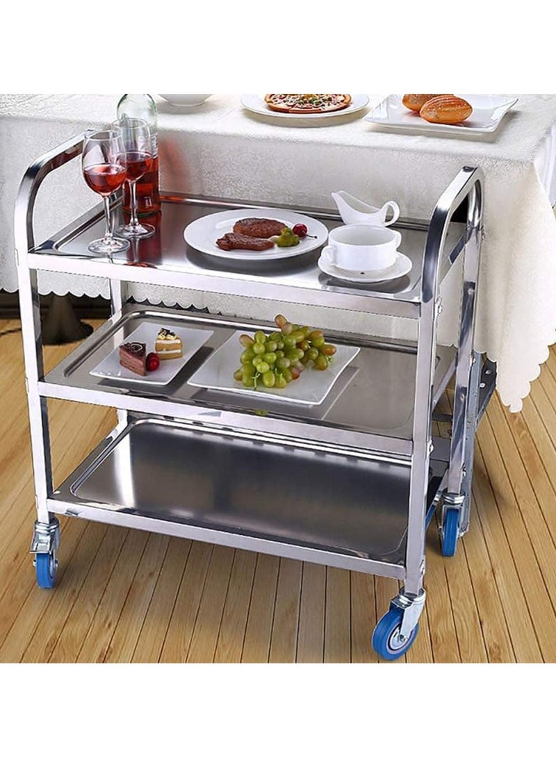 إكسترا عربة تقديم طعام من 3 طبقات استنلس استيل - Image 4