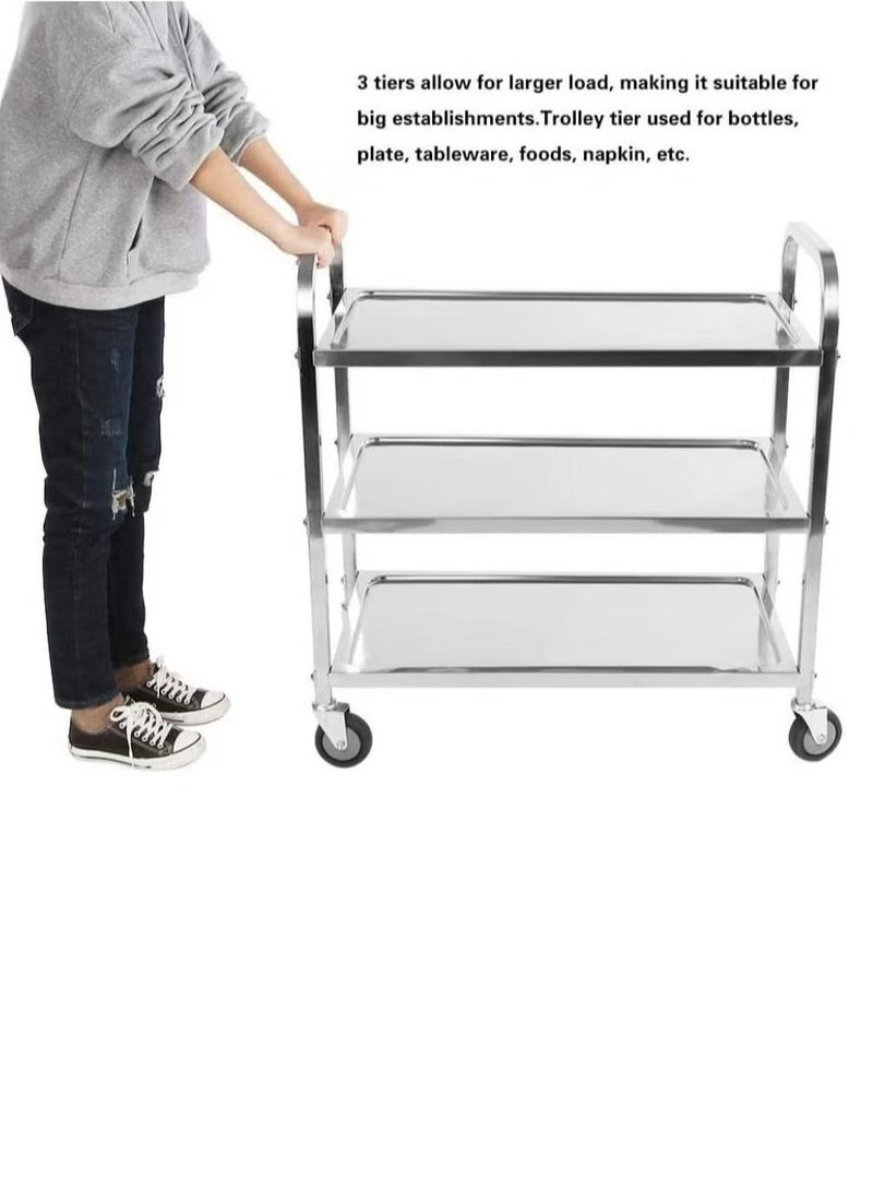 إكسترا عربة تقديم طعام من 3 طبقات استنلس استيل - Image 5