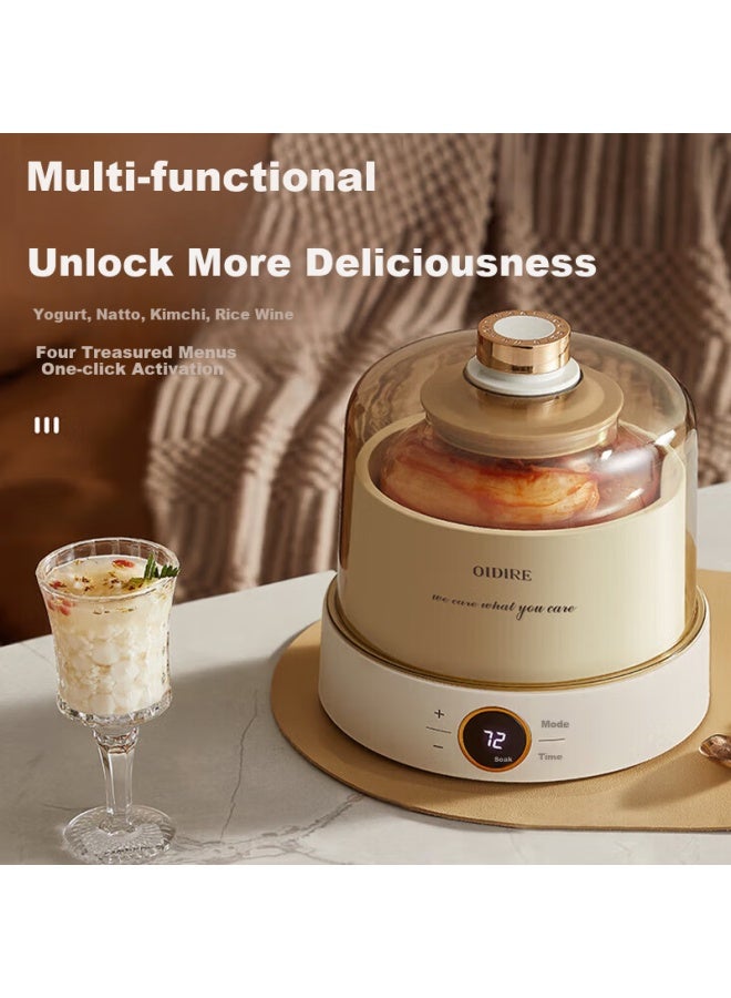 Oidire Yogurt Maker, Home Automatic Yogurt Fermentation Machine For Natto, Rice Wine, Kimchi Fermentation, Pet-friendly Constant Temperature Water Dispenser, 1l Full Glass Inner Tank, Odi-sa23 - Image 4