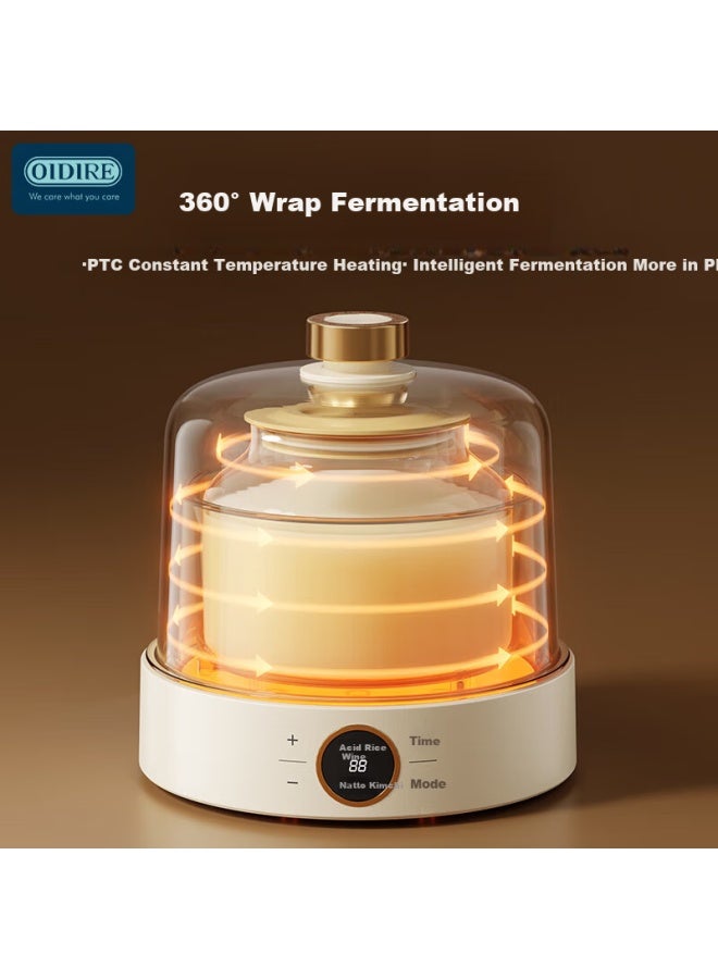 Oidire Yogurt Maker, Home Automatic Yogurt Fermentation Machine For Natto, Rice Wine, Kimchi Fermentation, Pet-friendly Constant Temperature Water Dispenser, 1l Full Glass Inner Tank, Odi-sa23 - Image 2