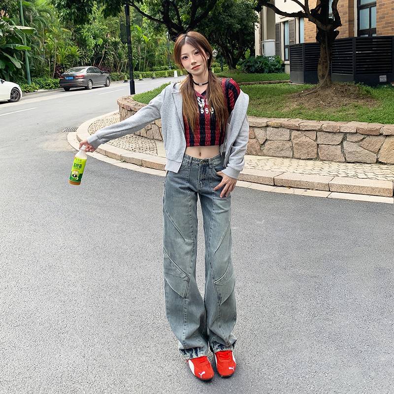 Unisex Classic Denim Jeans Loose Fit Daily Outdoor Wear - Image 3