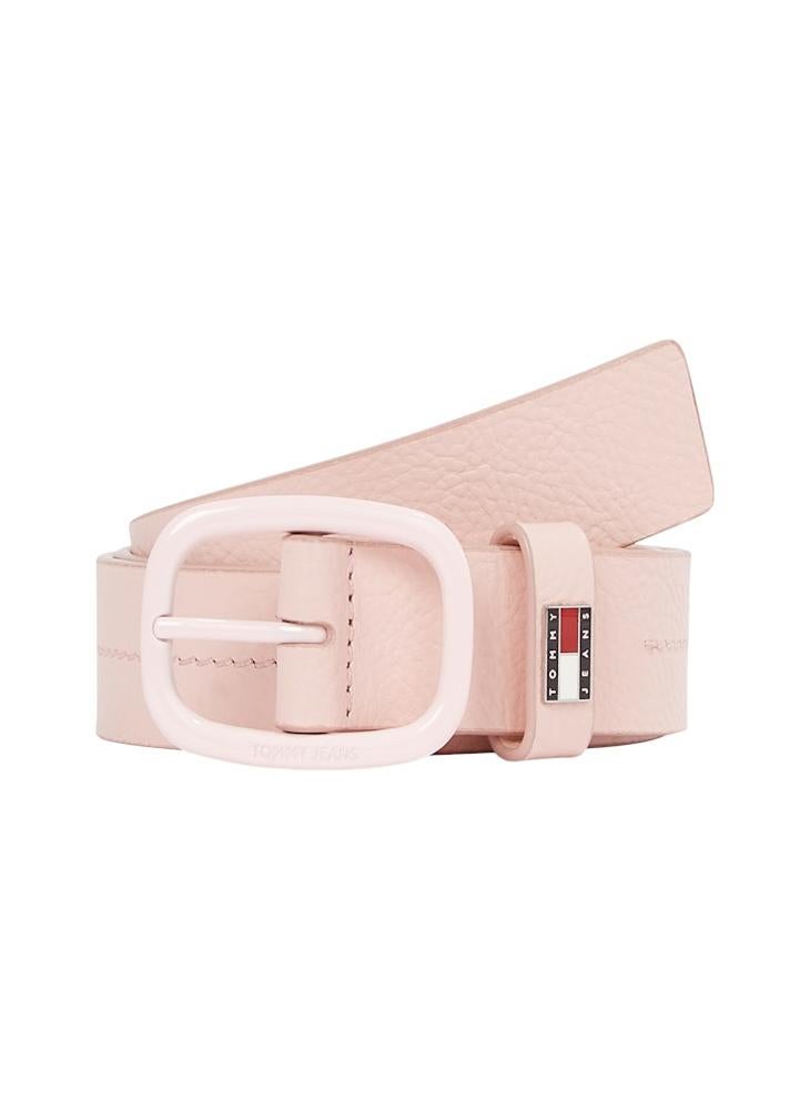 TOMMY JEANS LEATHER BELT WITH OVAL BUCKLE  - Image 1