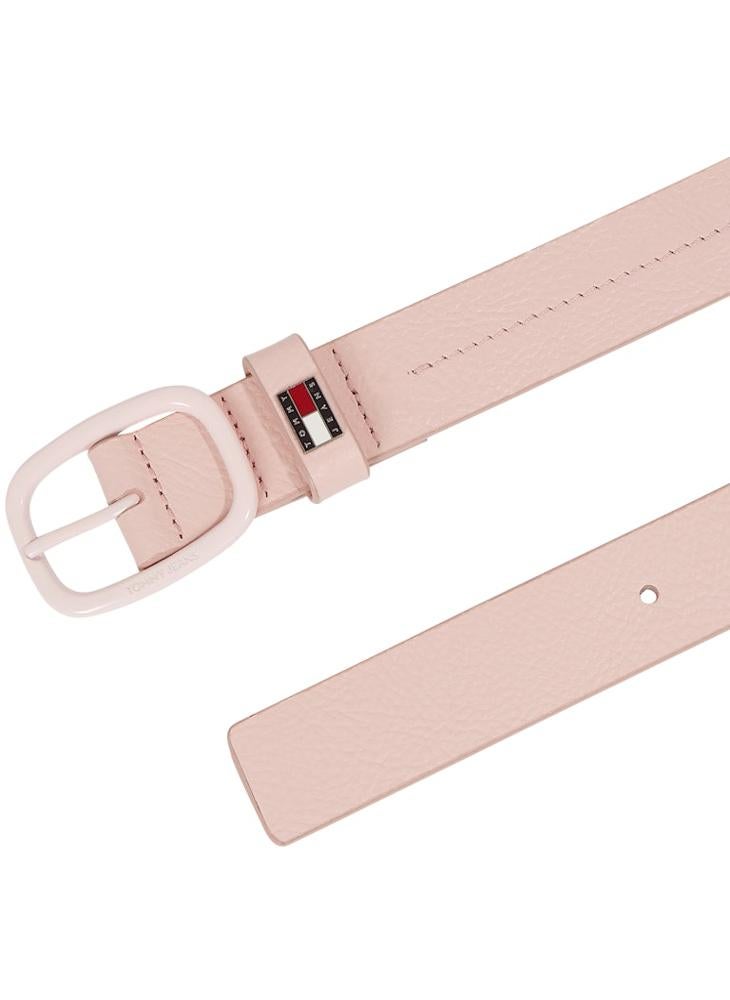 TOMMY JEANS LEATHER BELT WITH OVAL BUCKLE  - Image 3