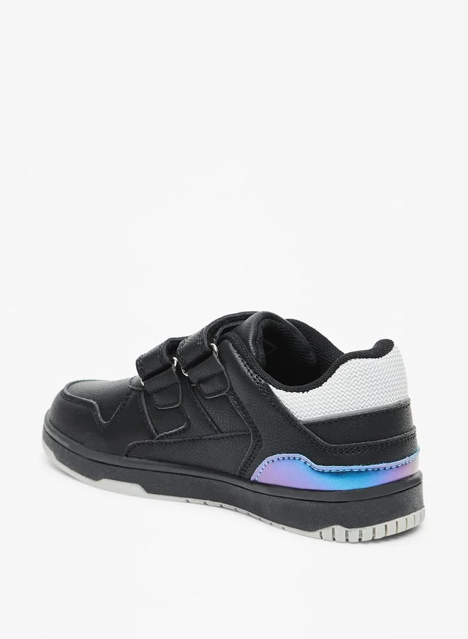 Mister Duchini Boys Panelled Sneakers with Hook and Loop Closure
