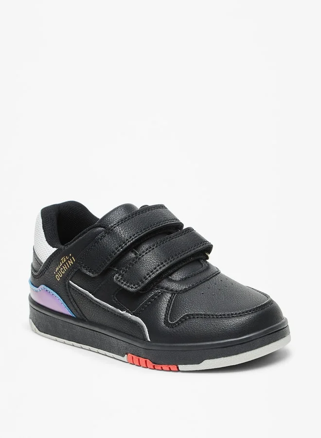 Mister Duchini Boys Panelled Sneakers with Hook and Loop Closure