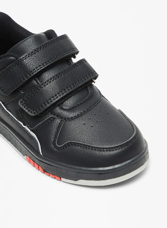 Mister Duchini Boys Panelled Sneakers with Hook and Loop Closure