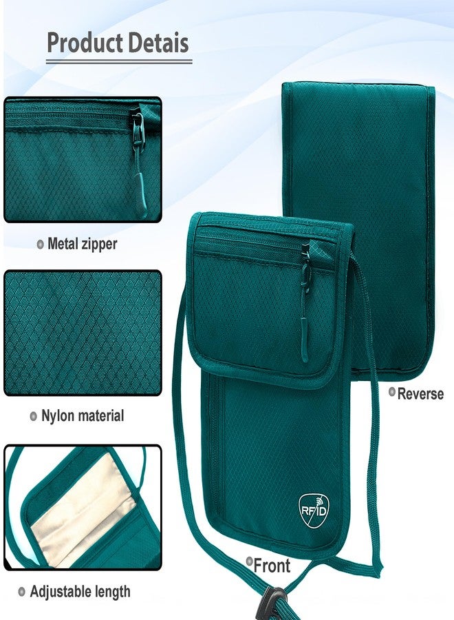 SUPACOOL Neck Wallet, RFID Blocking Passport Holder, Travel Pouch, Hidden Neck Pouch for Travel, Green - Image 5