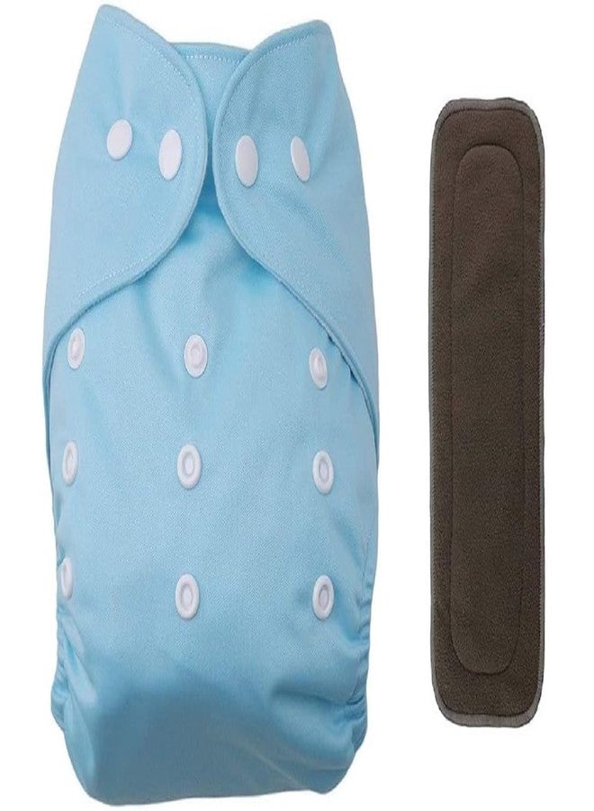 Kritiu Adjustable Reusable Washable Cloth Diaper With Insert Pad for Baby Girls & Boys | Eco-Friendly & Soft | One-Size Fits All | Ideal for Newborns to Toddlers | Sky, Set of 2 - Image 1