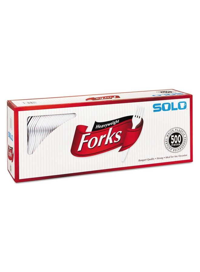 Solo White Heavyweight Forks 500 Ct - Image 2