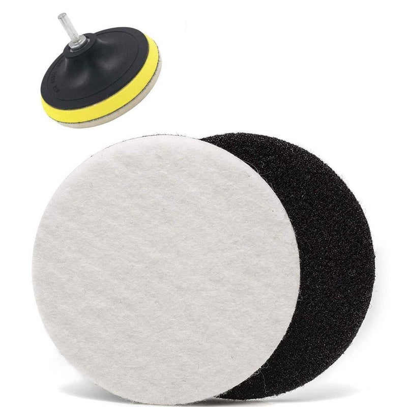 DIY Crafts DIY Crafts 6"inch 1 Set, 2 Pc Felt Pad, Backing Pad; Universal Nut; Wool Polishers Polishing Clean Buffing Pad Bonnet for Upholstery Care, Furniture (6"inch 1 Set, 2 Pc Felt Pad)  - Image 1