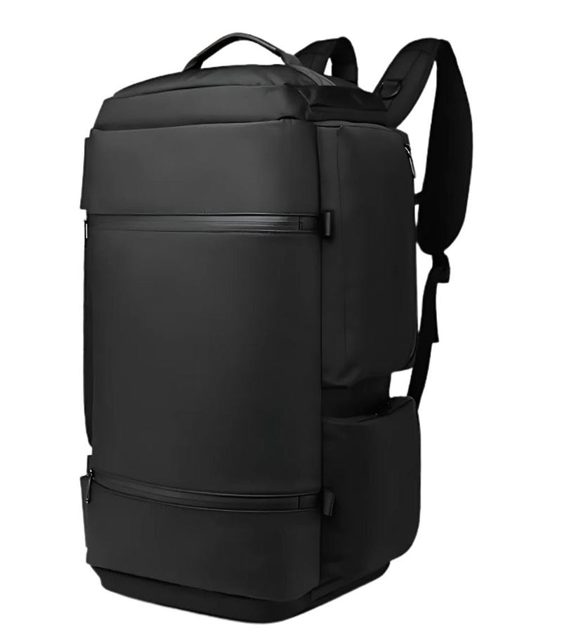 OZUKO Travel Backpack for Gym Hiking Camping Business Travel with Antitheft Design 52L Large Capacity Sneaker Storage, Black, 9326 - Image 1