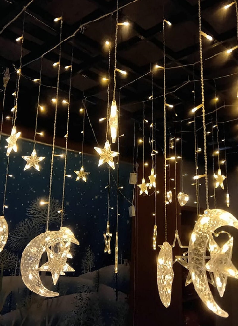 LED Star Moon Curtain Lights Ramadan Eid Mubarak Decor String Light - pzsku/Z454F9DDC04F4176F1439Z/45/_/1709149174/1b6dd580-244e-49da-9ae8-f788fe98f97d