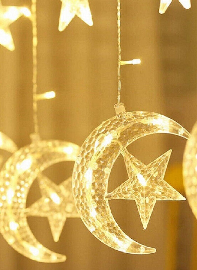 LED Star Moon Curtain Lights Ramadan Eid Mubarak Decor String Light - pzsku/Z454F9DDC04F4176F1439Z/45/_/1709149175/e0b31da9-cecb-40f7-b511-79e46e0ce92a