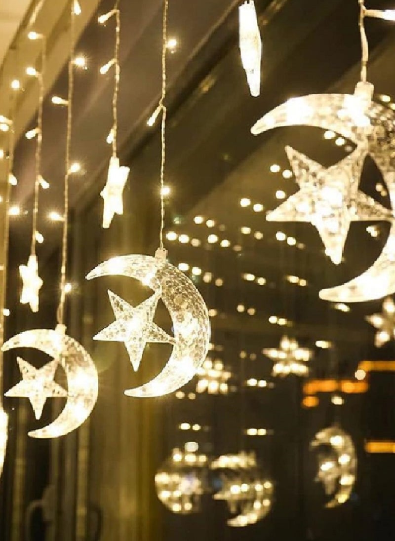 LED Star Moon Curtain Lights Ramadan Eid Mubarak Decor String Light - pzsku/Z454F9DDC04F4176F1439Z/45/_/1709149177/ebd9e97c-9283-43e0-997a-8a3fef796f46