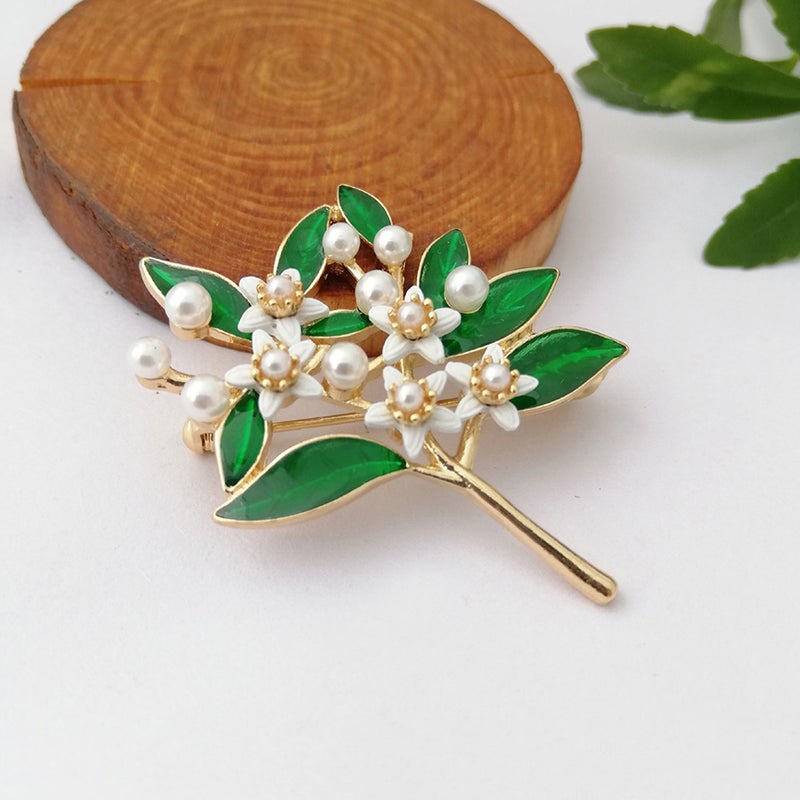 Flower Brooch Lapel Pin Corsage Breastpin Alloy Jewelry Costume Accessories Gift for Women (Bouquet) - Image 4