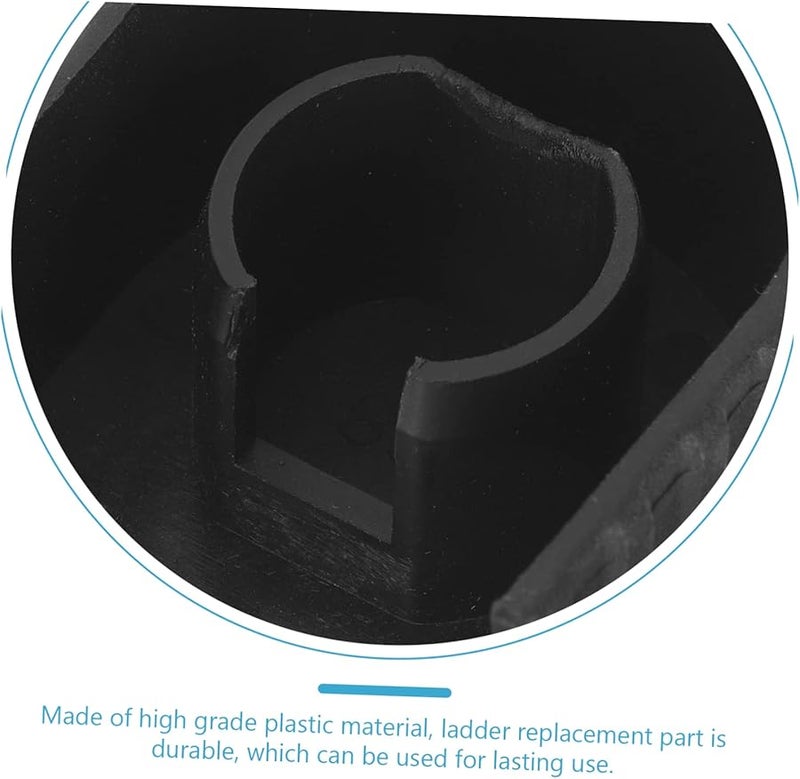 2Pcs Black Ladder Protective Covers Durable Extension Ladder Caps Easy Installation Lightweight Portable Safety Accessories - Image 5