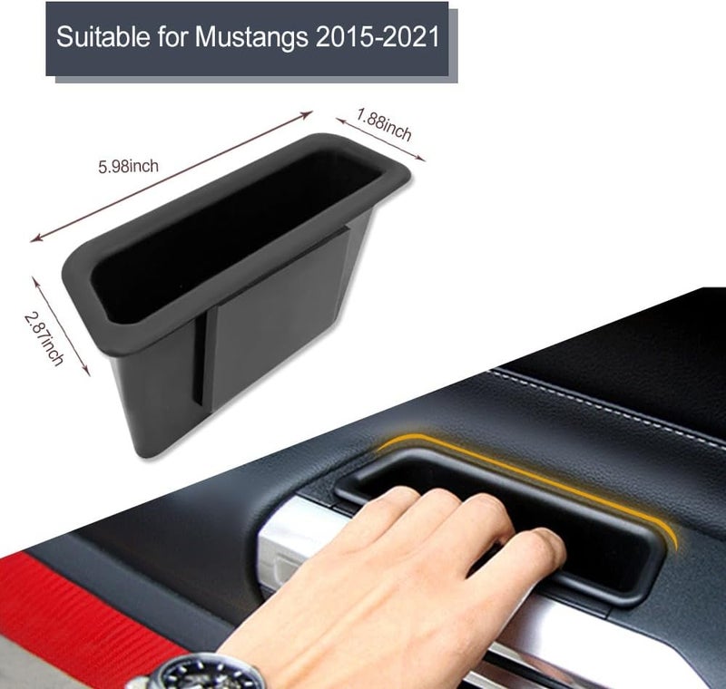CHRYMUM Car Door Side Storage Box - 2PCS Organizer for Ford Mustang - Image 2