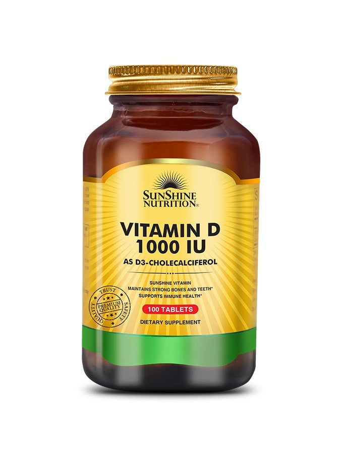 Sunshine Nutrition Vitamin D 1000 IU 100 Tablets