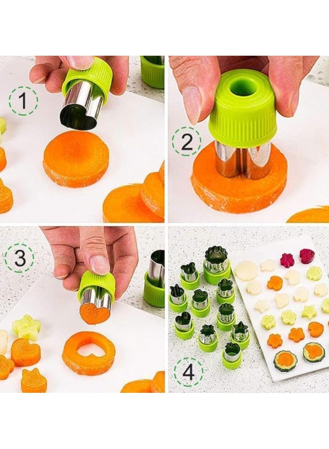 Set of 10 Vegetable Cutter Shapes, Mini Stainless Steel Fruit and Cookie Cutter, Flower, Star, Heart and Animal Molds, Decorative Food Cutter Tools for Sandwiches, Cheese, Bread and Vegetables - Image 4