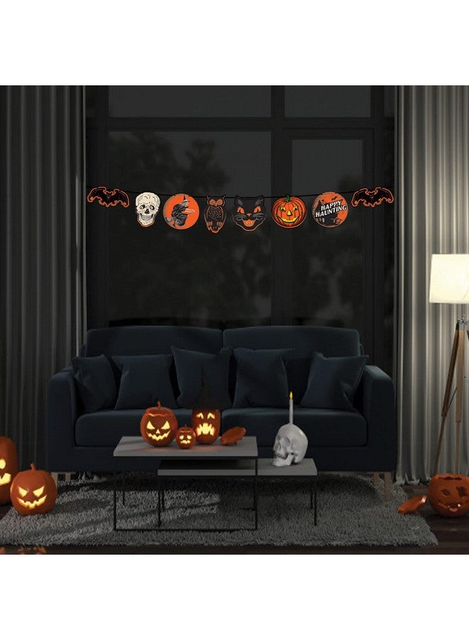 Beistle 2 Piece Retro Vintage Halloween Banners Spooky Decorations for Home and Office, 8" x 6', Black/Orange/Off-White/Green/Yellow - Image 4