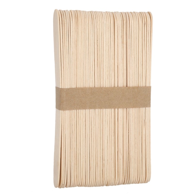 LIDDY Hair Removal Wax Sticks 100 Pcs: Nontoxic Wood Material - Large Area Applicator for Legs, Arms At-Home Waxing & Mask Application - Image 2
