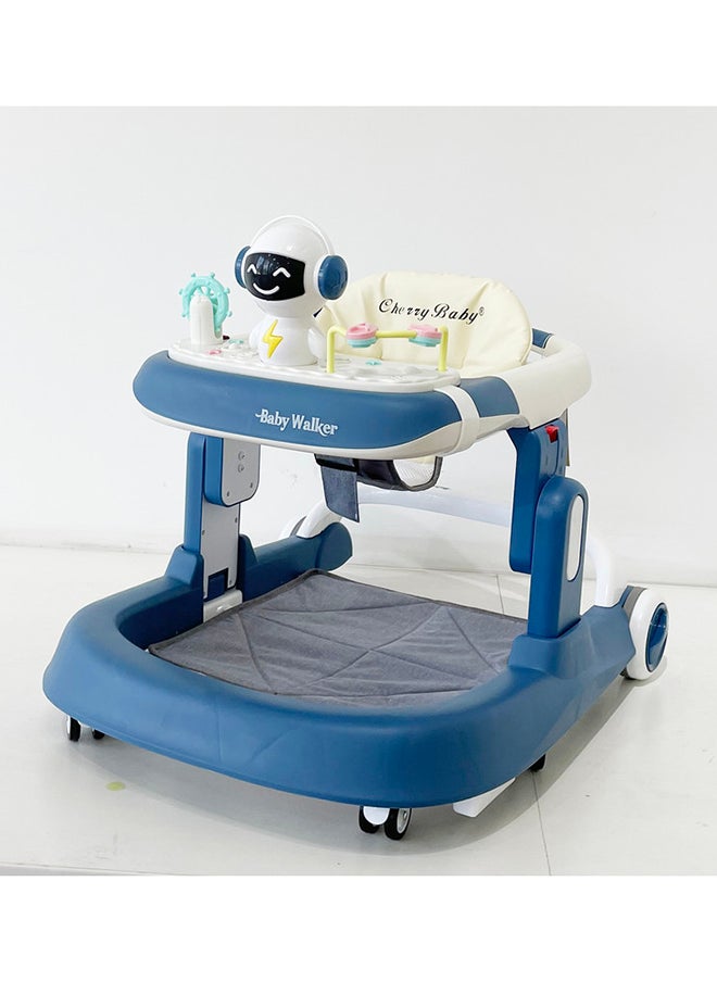 kiddoz Baby Toy Stroller M-926-1, 4in1 Multifunction Foldable and Adjustable with Push Bar and Brakes-Dark Blue 
