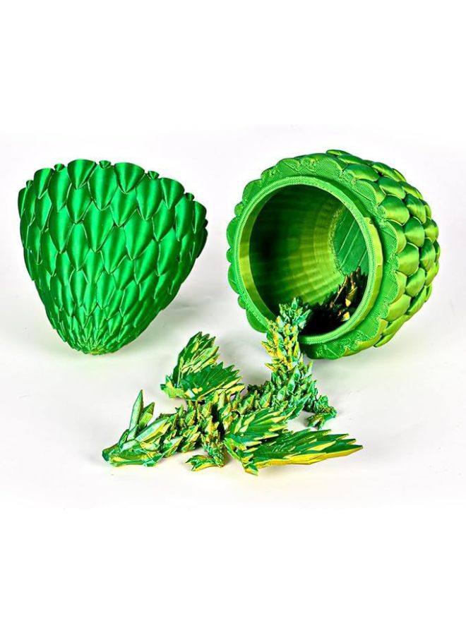 3D Printing Dragon Egg Suit Wings Flying Dragon Egg Suit Gift Online Red Creative Ornaments Handmade-Color:Dragon Scale Egg Set With Wings Yellow Green 13cm+22.5cm Dragon  - Image 1