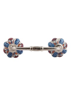 Indian-Shelf IndianShelf 1 Pack Ceramic Cherry Drawer Pulls T Bar Vintage Kitchen Cabinet Handles Silver Hardware 4 Hole to Hole Dresser Door Handle BH126MCK15  - Image 1