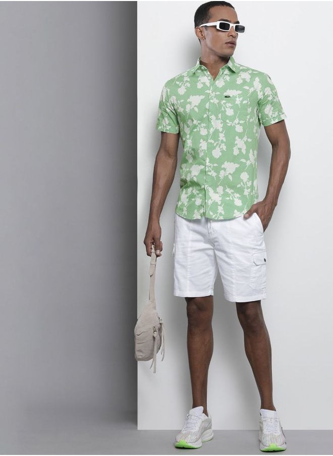 The Indian Garage Co Men Slim Fit Floral Printed Half Sleeves Spread Collar Resort Wear Shirt  - Image 4