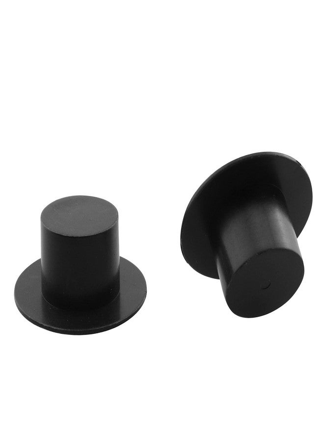 JCBIZ 60PCS Black Mini Plastic Decorative Cap Top Hats DIY Decorative Hat Crafts DIY Cake Decoration for Christmas Party Birthday Party, 27x16x12 - Image 2