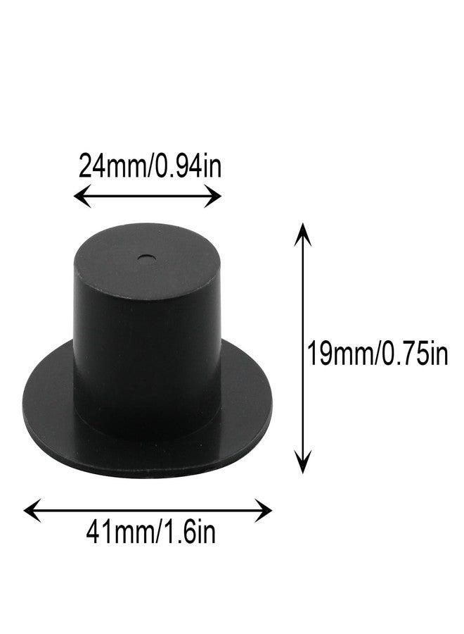 JCBIZ 60PCS Black Mini Plastic Decorative Cap Top Hats DIY Decorative Hat Crafts DIY Cake Decoration for Christmas Party Birthday Party, 27x16x12 - Image 4